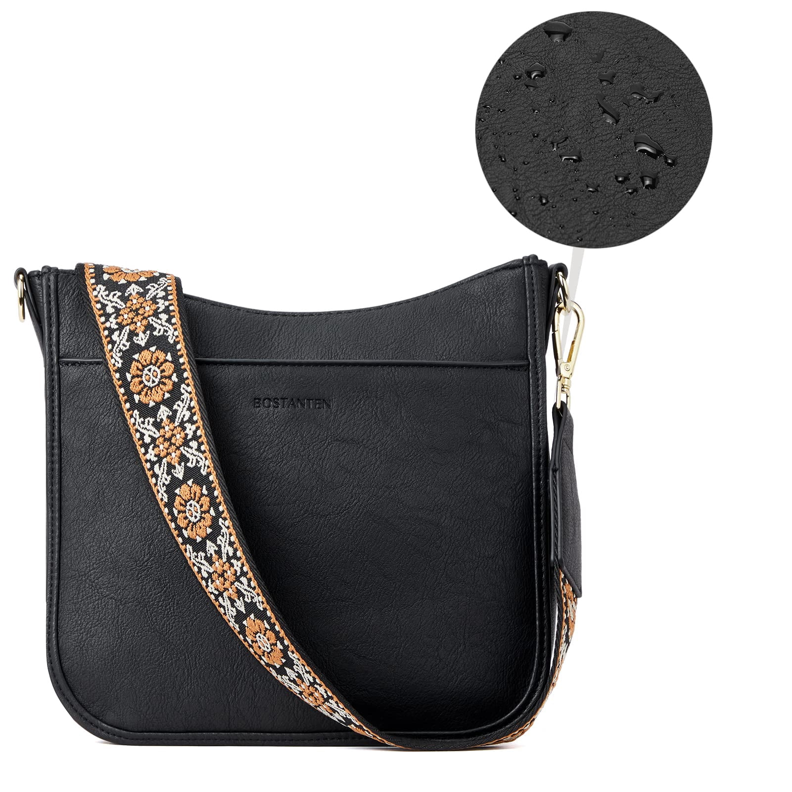 Crossbody Bags for Women Trendy Vegan Leather Hobo Purses Shoulder Handbags Wide Shoulder Strap