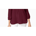 thumbnail image 3 of JM Collection Women's Pleated Back Blouse Red Size XX-Large, 3 of 3
