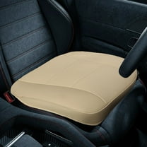 LACKUST Seat Cushion Clearance,Artificial Leather Car Seat Cushions for Short People,Car Seat Cushion Pad for Front Seats Driving Back and Butt Pain,Beige