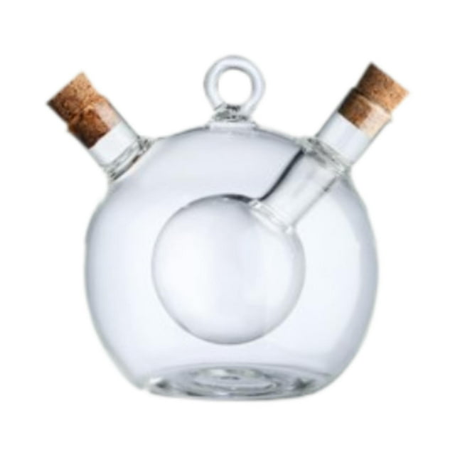 Dispensador de aceite y vinagre Macarena de vidrio transparente 2 en 1 para cocinar