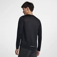 thumbnail image 5 of Men's Nike Dri Fit Miler Long Sleeve Running Top Black/Reflective Silver, 5 of 6