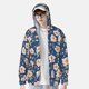 thumbnail image 2 of Balery Flower Sudadera ligera de manga larga con capucha y protección solar UPF 50+ para hombre y mujer, ideal para pesca y running-Small, 2 of 7