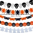 thumbnail image 2 of Halloween 3D Paper Garland, Pumpkin and Bat Patterned, 1 Pack Pre-Assembled, for Haunted House Bar Indoor Outdoor Halloween Party Decoration, 2 of 6