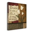 thumbnail image 1 of Tangletown Art, 20 x 20 "Believe " by Jennifer Pugh, Gallery Wrap Canvas Art pri, 1 of 2
