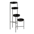 thumbnail image 3 of Kate and Laurel Finn Metal Multi Level Plant Stand, Black 10x11x44, 3 of 7