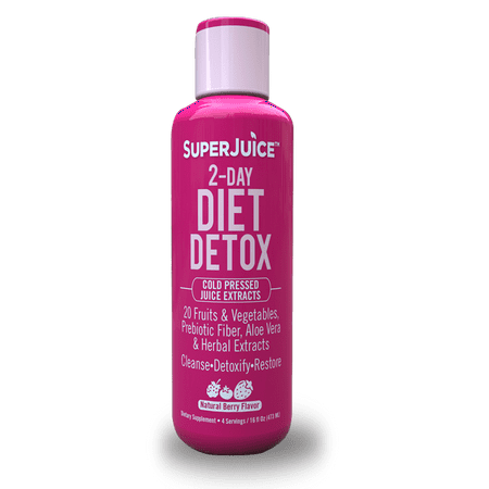 SuperJuice 2-Day Diet Detox Cold Pressed Cleansing Juice Berry 16oz
