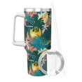 thumbnail image 2 of Fotbe Hawaiian Style Pattern 40oz Ice Bully With Handle And Straw Stainless Steel Vacuum Insulated Cup And 2 In 1 Straw Lid, 2 of 8