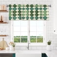 thumbnail image 6 of Drapery Wear Rod Short Curtain 54x18in Filter With Light Feature For Easy Installation Rod Free For Bedroom Kitchen Bathroom\r\n Lightseagreen Colorful Houndstooth_2, 6 of 7