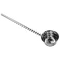 thumbnail image 2 of Cucharón grande de acero inoxidable con mango largo para cocina, cucharón de metal para agua, cuchara sopera, cuchara larga para sopa, suministros para el hogar (56,5 cm), 2 of 8
