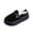 Black, variant on Women’s Fleece Lined Platform Mule Clogs, Buckle Strap Slip On Winter Slipper Shoes, Faux Suede Warm Backless Flats White 5.5-6.5(40)