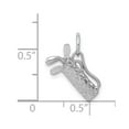 thumbnail image 4 of Finest Gold 14K White Gold Solid Polished 3-D Golf Bag & Clubs Charm, 4 of 6