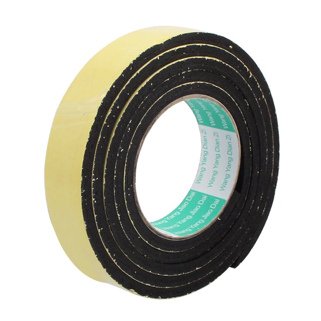 Cinta 2m de longitud de 30mm de ancho, 6mm de grosor de espuma esponja anti choque lateral única Unique Bargains Tubo termoretráctil