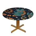 thumbnail image 3 of Round Tablecloth Round Tablecloth with , Oil Proof Table Cloth Wipe Clean Table Cover, 3 of 8
