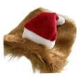 thumbnail image 3 of Gorro de Papá para gatos, cálido y creativo, ideal para disfrazar a tu mascota en estas fiestas. para gatos, cachorros y perros. Marrón claro M, 3 of 8