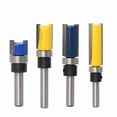 thumbnail image 2 of 3-Piece Woodworking Engraving Tool Kit: 1/4 Inch Shank Bearing Trimmer Router Bits with English Coating, Ideal for CNC Machines, Precision Carving, Edge Repair & Intricate Milling Tasks (1/4*5/8*20,, 2 of 5