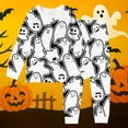 thumbnail image 2 of Shadoumai Outfits Halloween Pajamas Solid Color Pajamas Size 10-12 Cute Printed Funny Diy Hand Painted Pjs Soft Shirt and Pant Sleepwear with Pockets 2-Piece Sleepwear Pjs for, 2 of 4