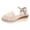 White, variant on Espadrilles Wedge Sandals for Women Adjustable Strap Lace Dress Shoes Summer Casual Walking Sandal with Arch Support White - 9
