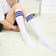 thumbnail image 4 of Qarigey Medias hasta el muslo a rayas, calcetín largo y cálido, botas JK, calcetería para Cosplay, juegos deportivos, Día de San Valentín, Type3, 4 of 4