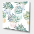 thumbnail image 3 of Designart ' Pastel Toned Succulent Housplants in Flowerpots ' Traditional Canvas Wall Art Print, 3 of 4