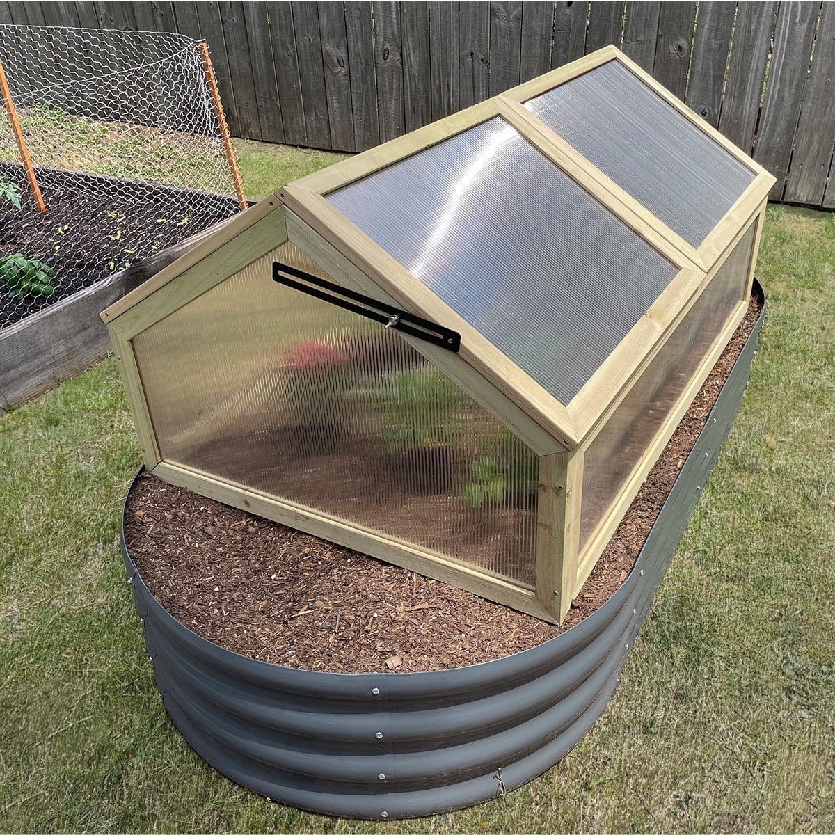 Wooden Frame Two-Door Greenhouse
