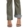 thumbnail image 6 of HDE Women's Faux Leather Pants High Waisted Trousers with Pockets Olive Green - L, 6 of 6