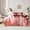 Red Pink, variant on Manfei Pink Beige Ombre Twin Bedding Sets 7-Piece for Girls, Watercolor Oil Painting Bedding Comforter Set, Abstract Gradient Art Sheet Sets, Ultra Soft Bedroom Decor