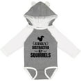thumbnail image 3 of Inktastic Easily Distracted by Squirrels Boys or Girls Long Sleeve Baby Bodysuit, 3 of 5