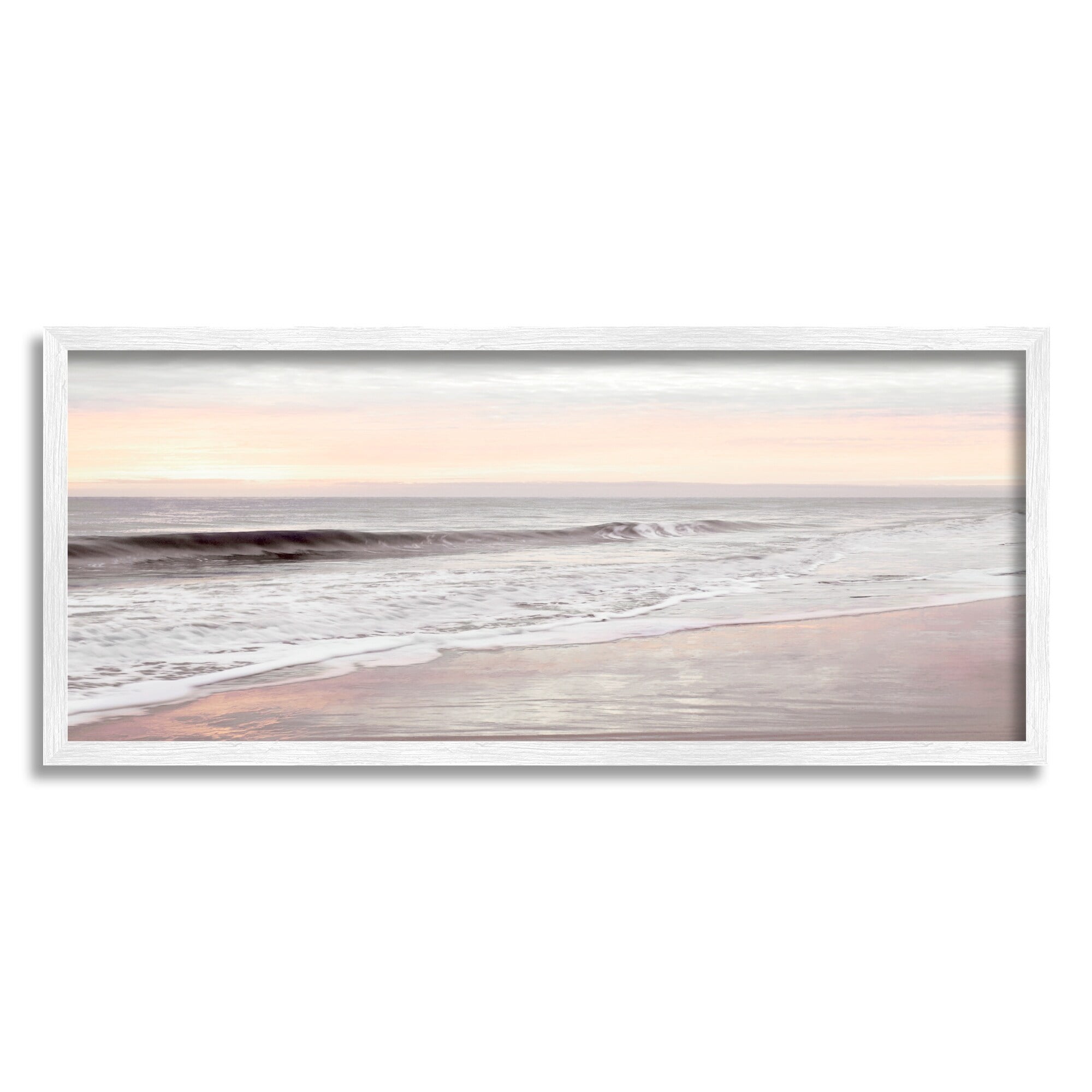 Stupell Industries Tropical Waterfront Sunrise Incoming Tide beach Panoramic Photography, 30 x 13, Design by Natalie Carpentieri