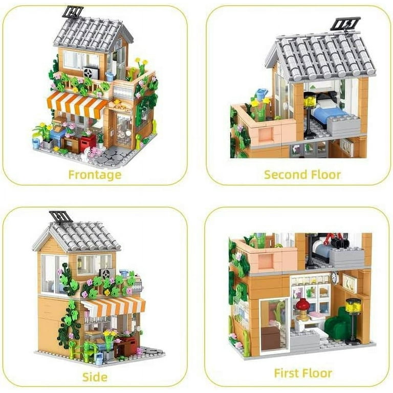 Pets Double Playset Cats with A Climbing Tower and Dogs with A Dog House Building Block Brick Playset |General Jim's Toys | Compatible with Lego, Cobi