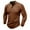 Brown, variant on Tuphregyow Men's Travel Henleys Neck Ribbed Shirts Trendy Solid Fashion Dressy Leisure with Pocket Tunic Long Sleeve Office Tops Office Outdoor Elastic Blouse New Style Dark Blue S