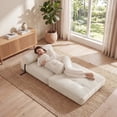 thumbnail image 2 of ELLEGNT Convertible Sleeper Chair - Folding Sofa Bed, Corduroy Cover, Pillow Back Support for Living Room or Guest Room , Beige, 2 of 10