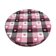 thumbnail image 6 of Uemuo Heart Plaid Pattern Round Bar Stool Seat Covers Washable Stool Cushion Slipcover Elastic Bar Chair Covers-14 inch, 6 of 7