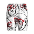 thumbnail image 4 of Naloa Monkey Men's Short Pajama Pants, Lounge Comfort Shorts with Elasticized Waistband and Side Pockets - 3X-Large, 4 of 9
