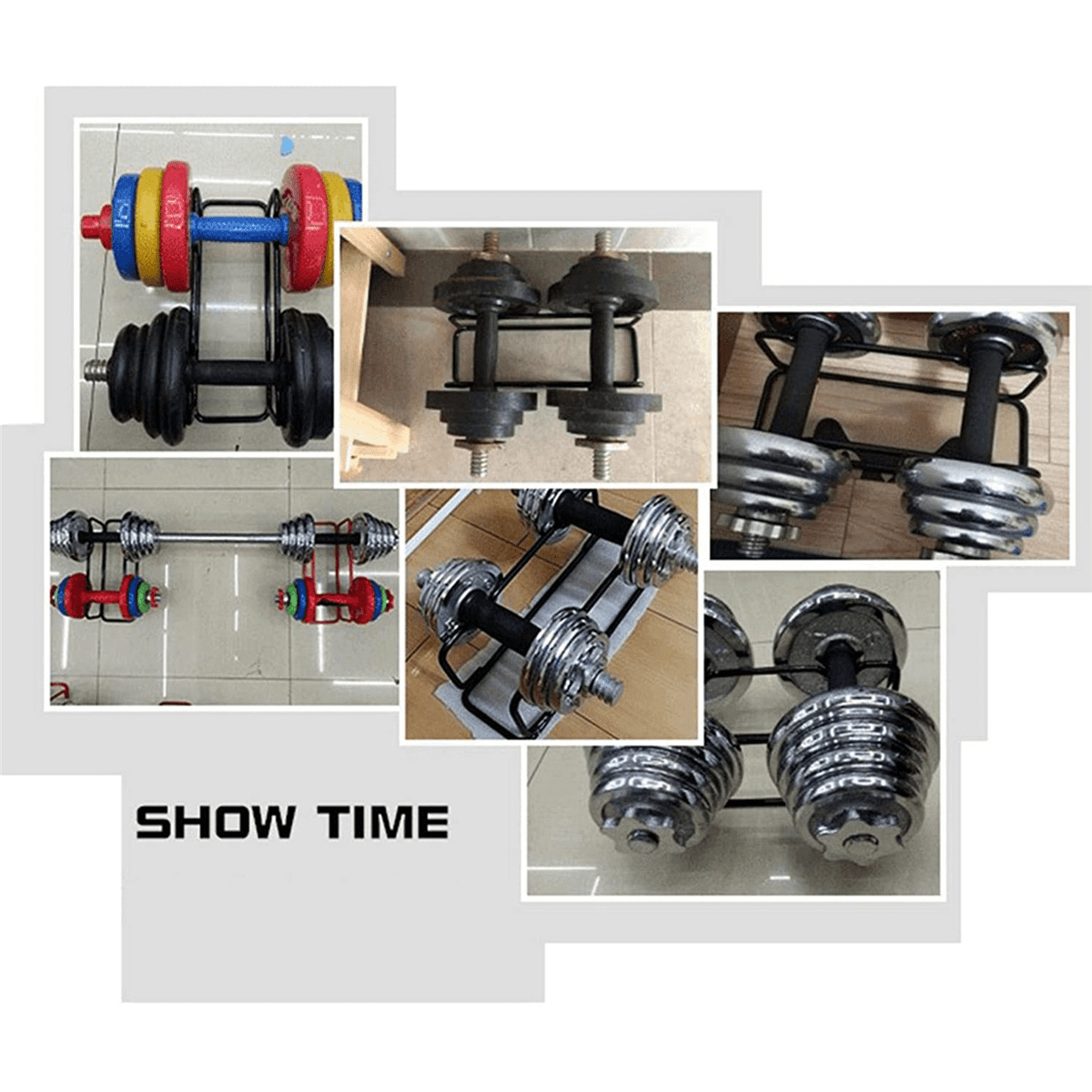 2X Small Dumbbell Stand Rack, Barbell Holder, Dumbbell Rack, Dumbbell Steel Rack Dumbbell Barbell Storage Rack