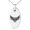 Silver, variant on Stainless Steel Day of the Dead Winged Skull Engraved Small Oval Charm Pendant Necklace