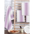 thumbnail image 2 of Light Purple White Kitchen Dish Towels for Drying Dishes Set of 4, Gradient Solid Stripes Geometric Waffle Weave Microfiber Hand Tea Bathroom Towels Quick Dry & Absorbent Towel 15.7x23.6, 2 of 7