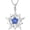 Style 1, variant on Sterling Silver Star Pendant Blue Crystal Necklace for Women, Pentagram Necklace, 22mm Blue Crystal Charm, Celestial Starburst Jewelry, Christmas Birthday Holiday Gifts With 18+2inches Chain