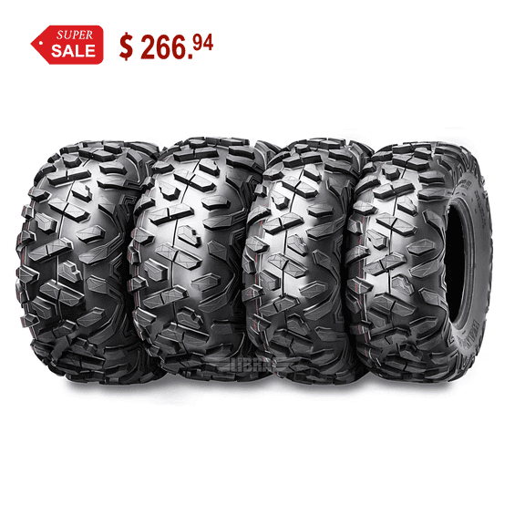 WANDA UTV ATV Tires 23x8-11 Front & 24x9-11 Rear /4PR Ultra Deep Self-cleaning Tread, Set 4