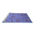 thumbnail image 2 of Ahgly Company Machine Washable Indoor Rectangle Abstract Blue Modern Area Rugs, 7' x 9', 2 of 4