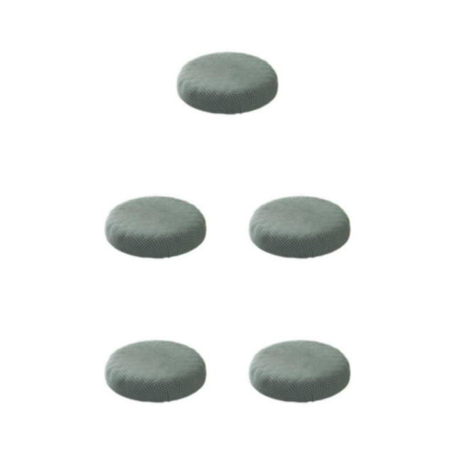 Decodeary Soft And Stool Cushions With Elastic Band – Any Space Round Cushion Polyester Seat Covers Fits Most Stools pine green 5Set