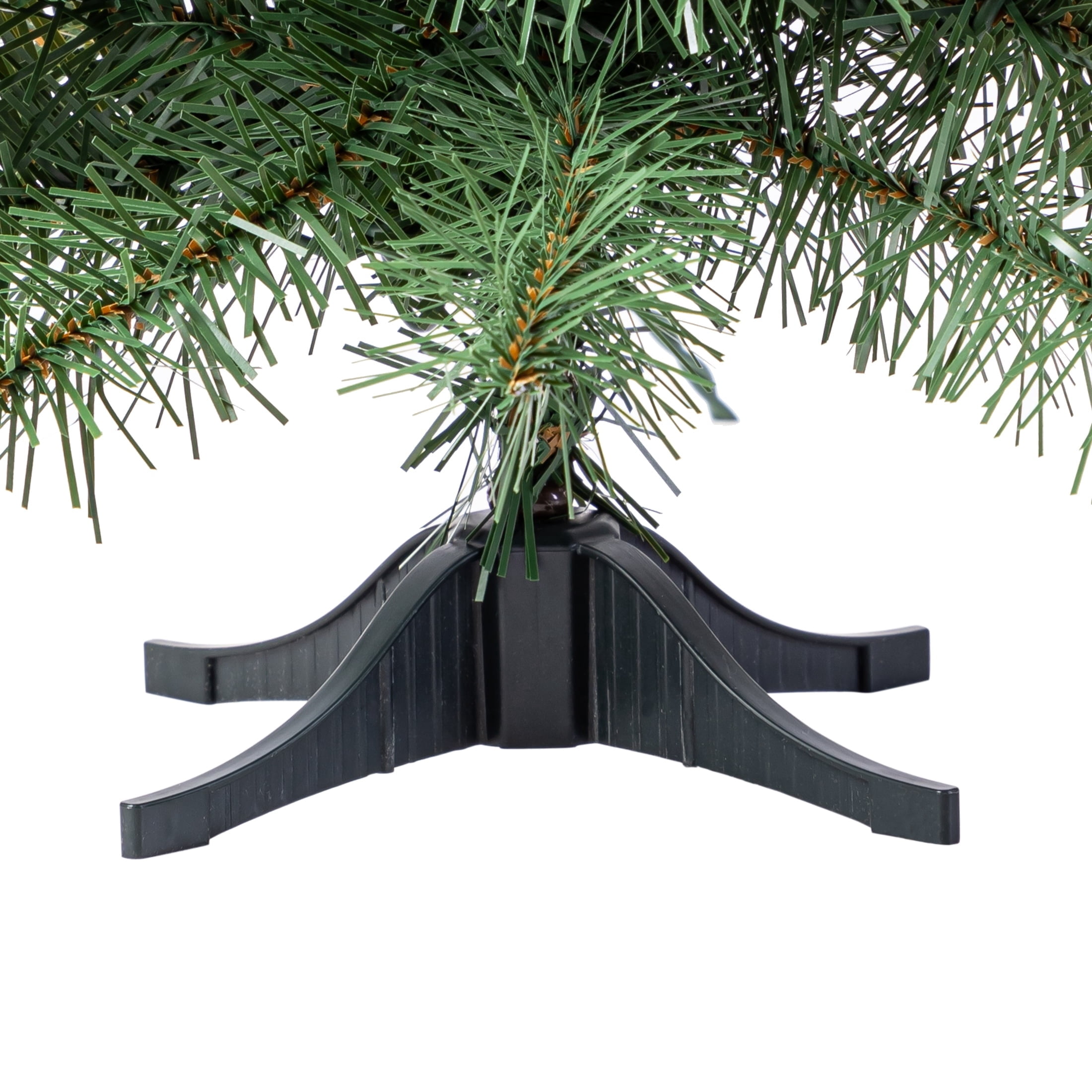 2' Small Pre-Lit Noble Spruce Green Artificial Christmas Tree with 35 Warm White LED Lights and Stand, by Holiday Time