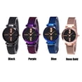 thumbnail image 4 of Moda de mujer elegante de lujo Starry Sky reloj de cuarzo señora banda magnética reloj de pulsera de Abanopi Rosa Dorado, 4 of 5