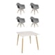 thumbnail image 1 of Set comedor Idelika Nordico-interior gris 4p, 1 of 2