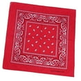 thumbnail image 4 of Bandana de algodón Colcomx Estampado de cachemira rojo, 4 of 8