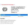 thumbnail image 2 of Fan Clutch - Compatible with 1971 - 1972 Mercedes-Benz 250 2.8L 6-Cylinder 130.923, 2 of 2