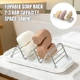 thumbnail image 7 of Wavy Soap Dish for Shower, 304 Stainless Steel Shampoo Bar Holder with Removable Drip Tray, Self Draining Quick Dry Bar Soap Holder for Bathroom Kitchen, Holds 2-3 Bars, 1 Pack, 7 of 7