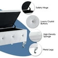 thumbnail image 3 of Aukfa Storage Ottoman Bench with Crystal Buttons for Bedroom,White, 3 of 6