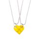 thumbnail image 1 of Collar de bloques de construcción en forma de corazón para mujer, colgante de costura desmontable de doble capa, joyería de buen amigo, moda, 1 of 4