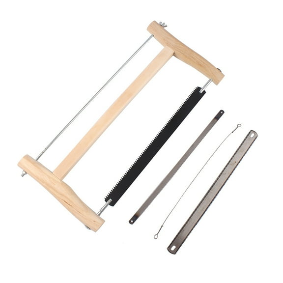 12" Frame Saw Blade with 3pcs Replacement Blades 24TPI 310mm Carpenter Wood Cutting Tool