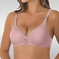 thumbnail image 6 of Gymayou Soft Cotton Wire-Free Bra for Middle-Aged Elderly Women Seamless Full Coverage Wireless Everyday Brassiere with Adjustable Straps Pink M, 6 of 7